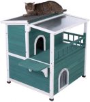 Outdoor cat cage with escape door rainproof cat house wooden
