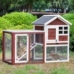 48'' Wooden Rabbit Hutch Bunny Cage, Auburn