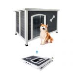 Large Wooden Dog House, Outdoor Waterproof Dog Cage