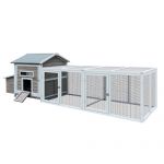 118＂Wooden Chicken Coop Outdoor Hen House Poultry Cage with Free-range Doors