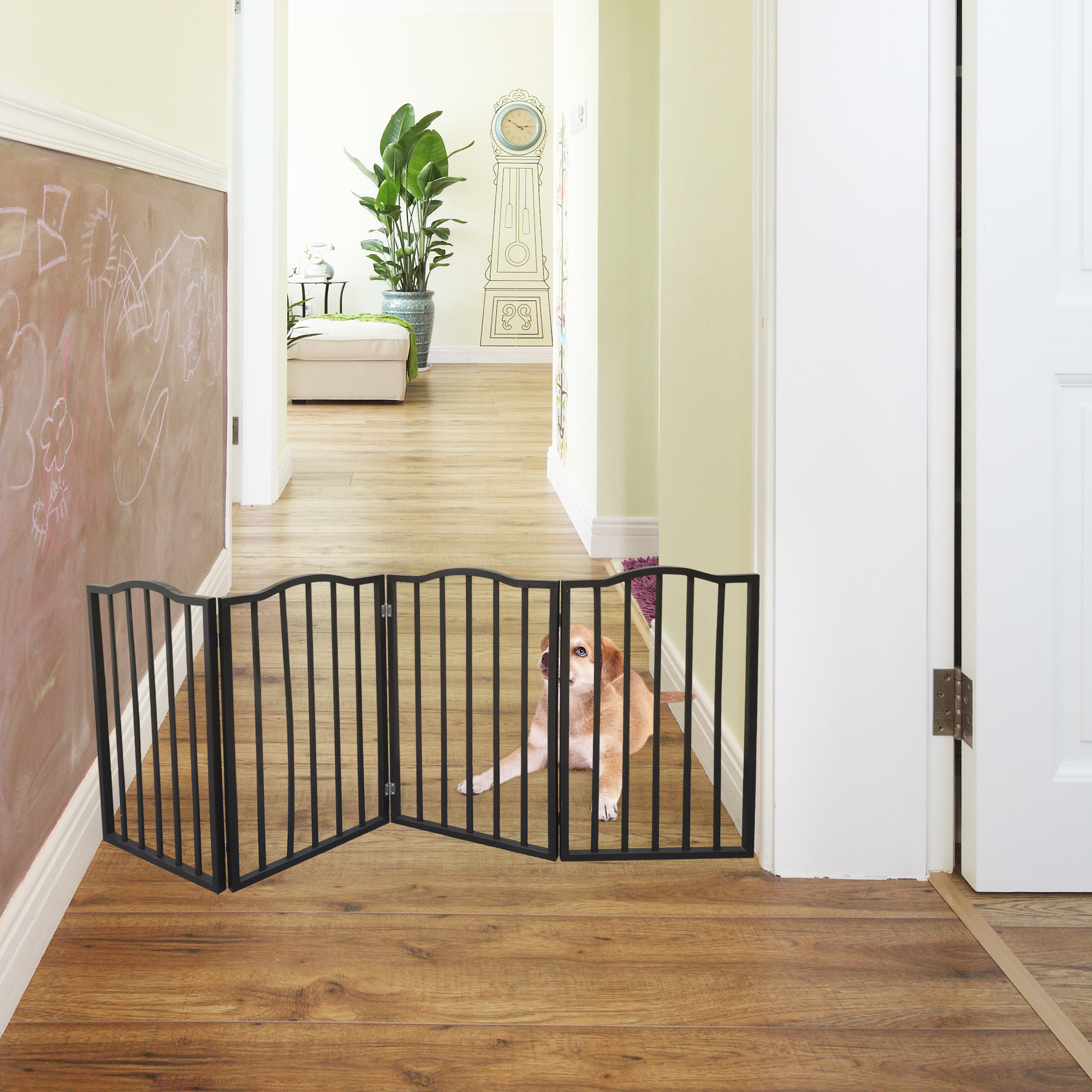 Folding Dog Gate for Doorways Stairs or House