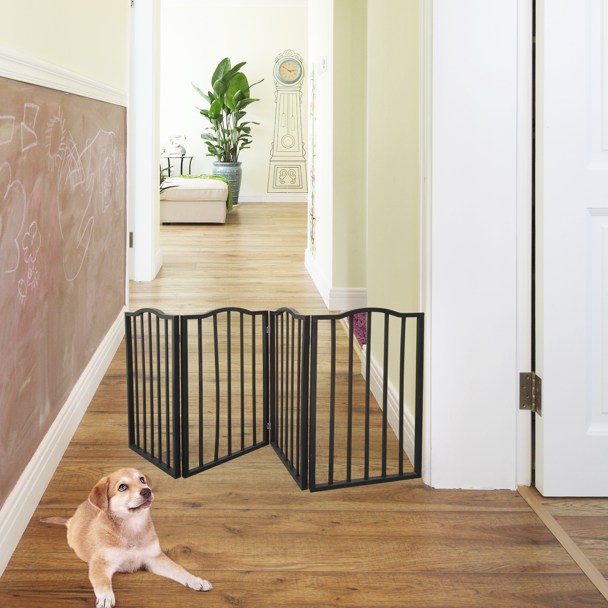 Folding Dog Gate for Doorways Stairs or House