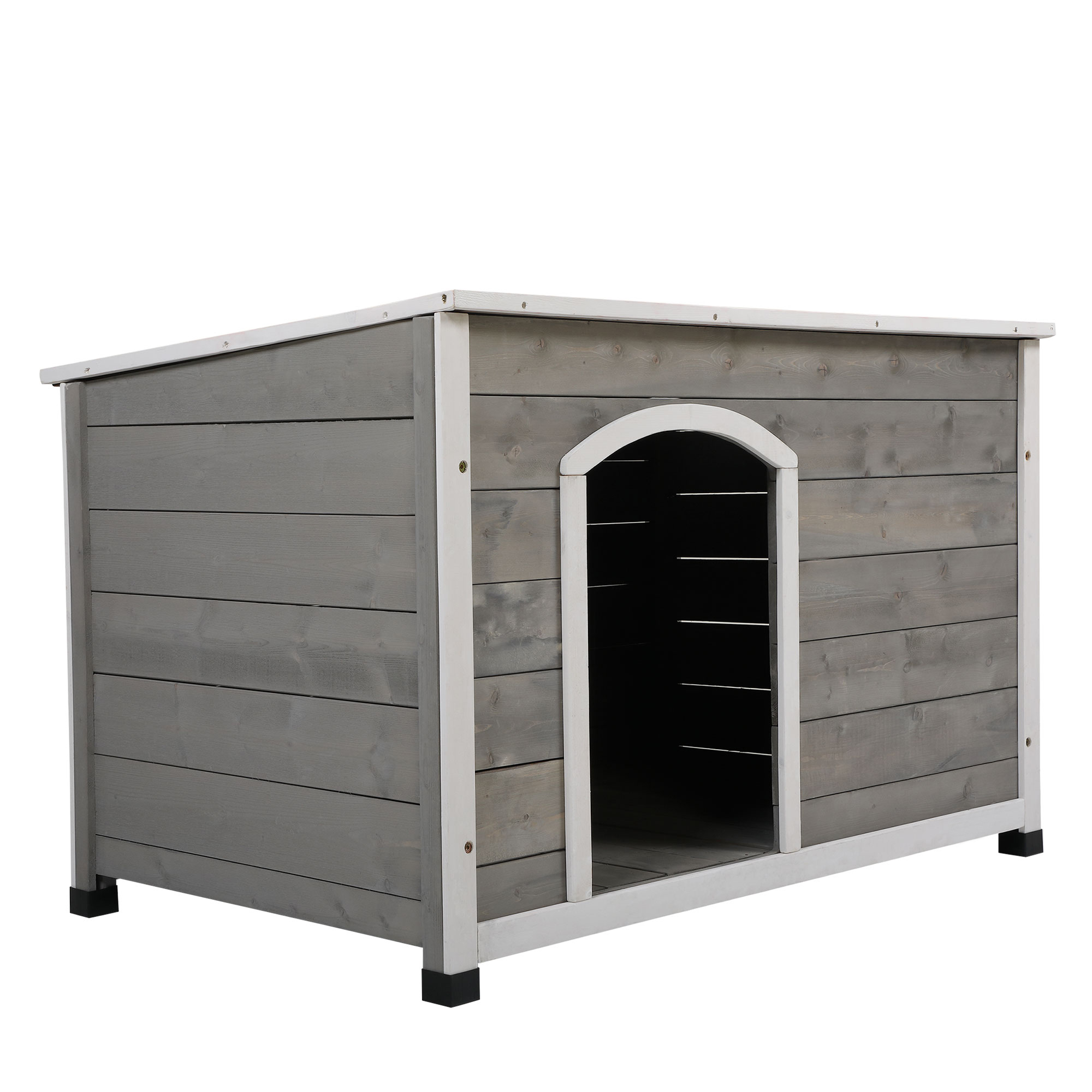 44'' Wooden Outdoor Dog House for Small Medium Dog