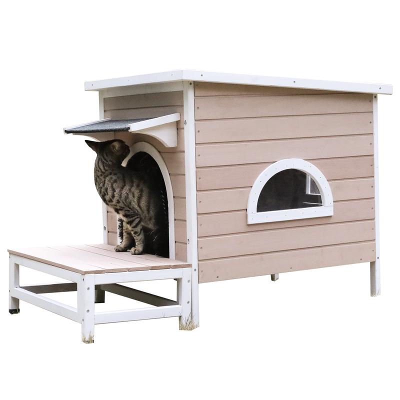Outdoor Indoor Wooden Waterproof Small Animal Cat House