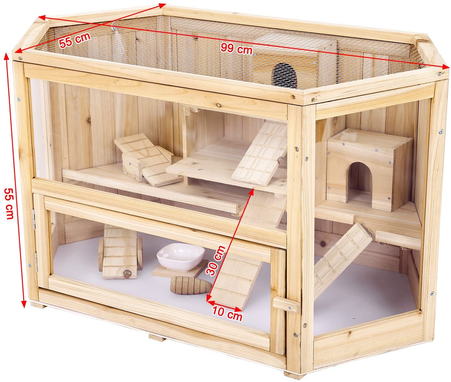 Wooden Large Hamster Rat Pet Pig Rabbit Cage Small Animal house
