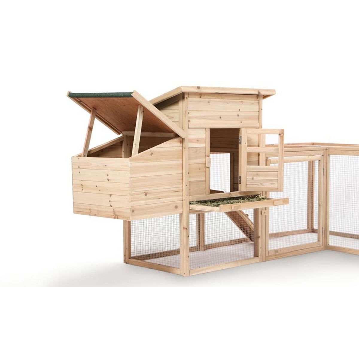 New Pet Products Larger Outdoor Poultry Chicken Coops hen house with Peaked Roof
