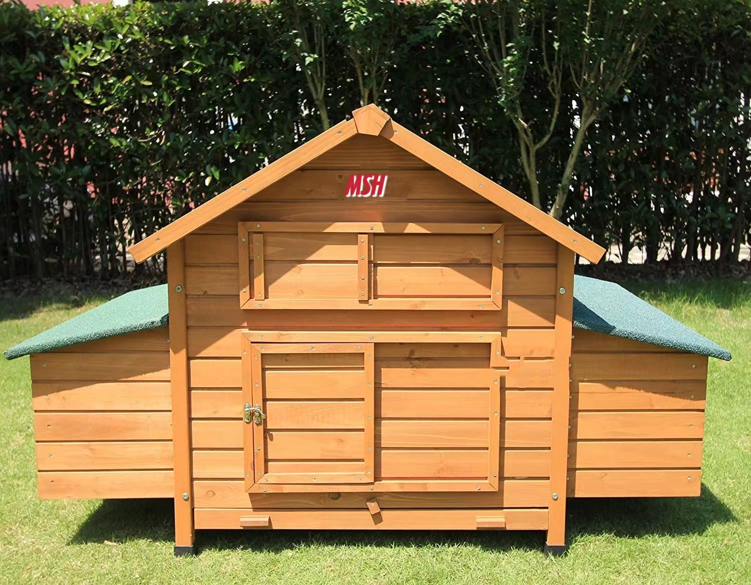  wood Outdoor Large Chicken Coop with 2 Nest Boxes Suitable Up to 10 Small chicken
