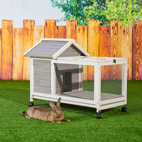 Wooden Rabbit Hutch 40.7
