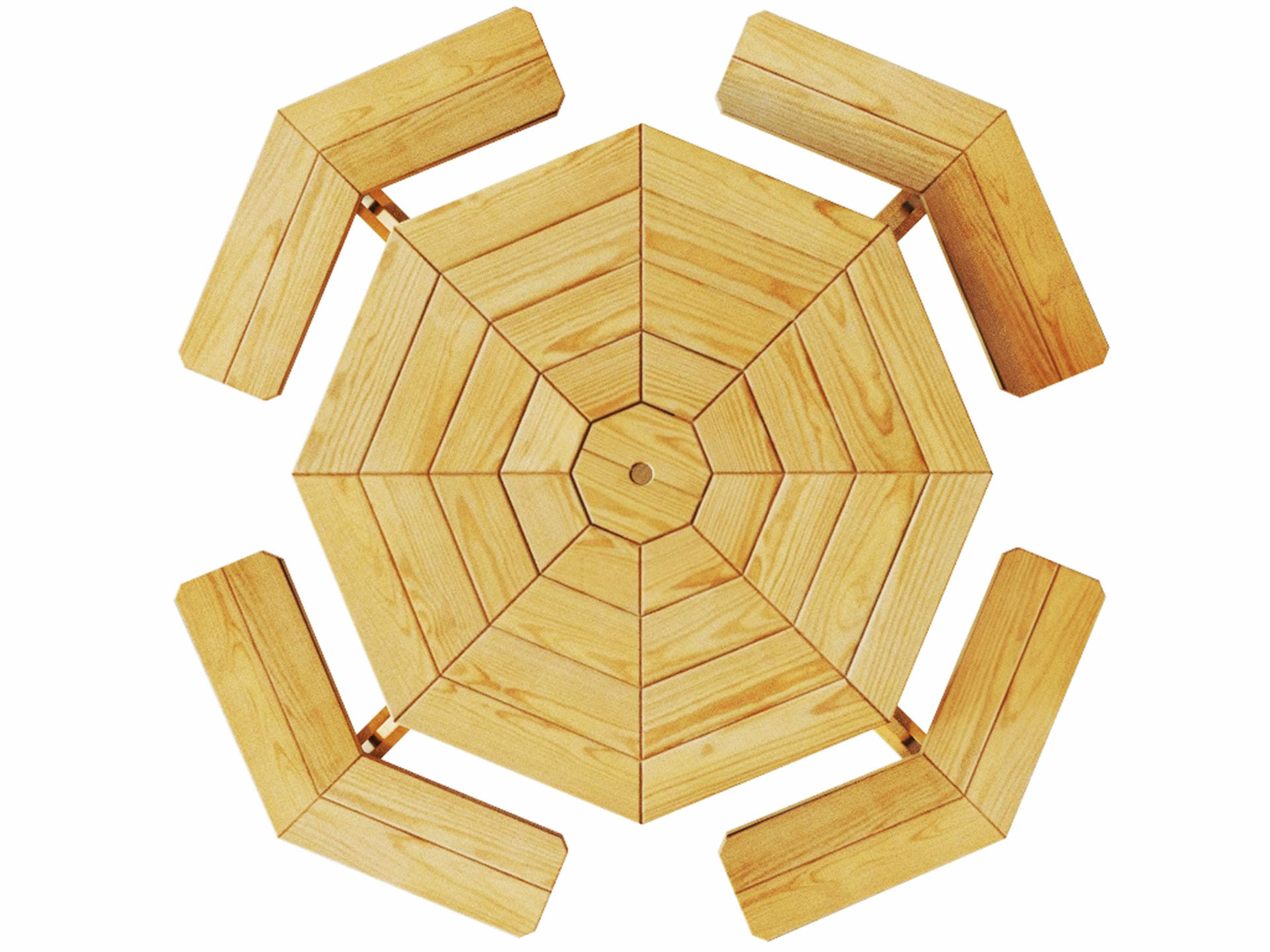 2022 Latest Round Picnic-Tables  Medium Brown