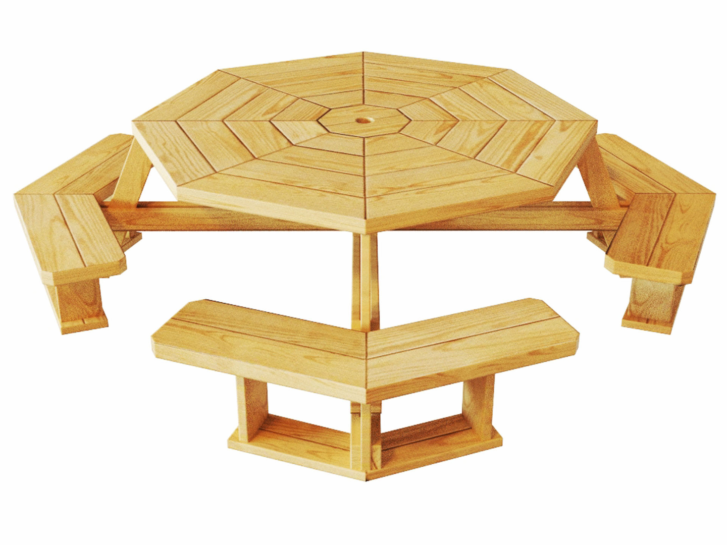 2022 Latest Round Picnic-Tables  Medium Brown