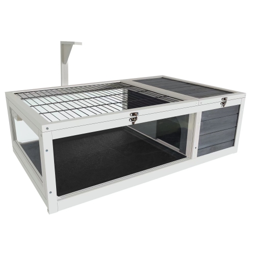 39.5＂Wood Tortoise House Indoor Turtle Habitat Reptile Cage for Lizards